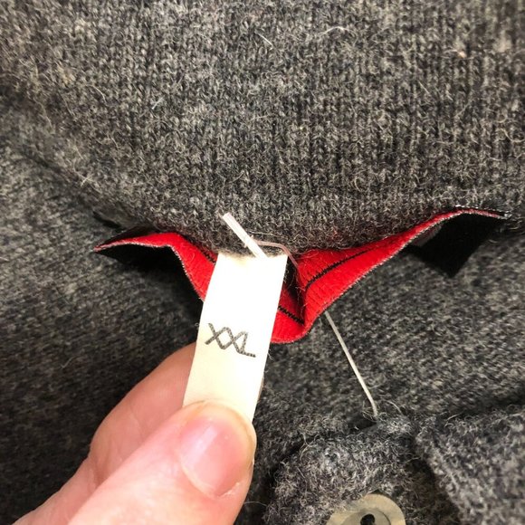 VINTAGE Italian Henry Morell Wool-Blend Long Sleeve Collared Sweater Gray XXL - Picture 7 of 15